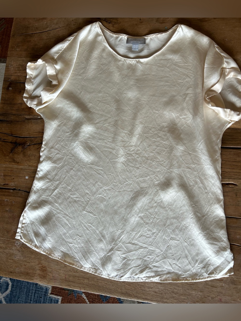 Pure Collection 100% real Cream Silk-Blend Camisole so pretty and classy 2 xs